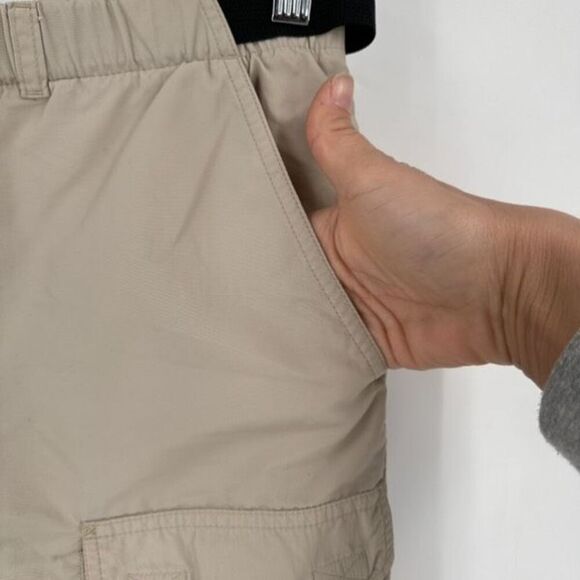 LL Bean Men’s Tan Nylon Pull On Hiking Outdoor Safari Shorts‎ Size Medium - Picture 4 of 11